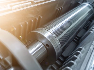 Used,Magnetic,Cylinder,For,Rotary,Printing,Machine,In,Plastic,Box.